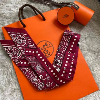 エルメス(Hermes)の〖美品〗HERMESツイリー ペイズリー柄(バンダナ/スカーフ)