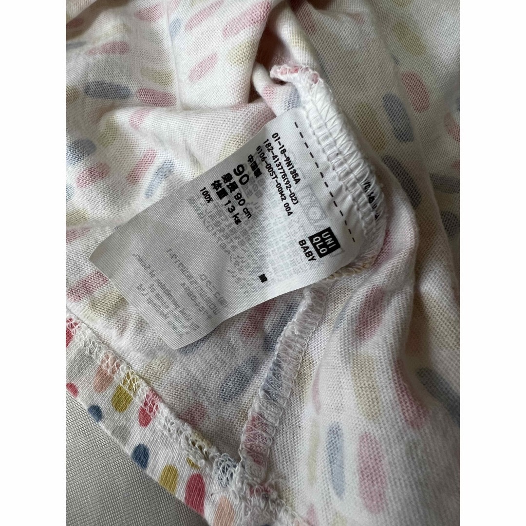 UNIQLO - 【10月限定価格】UNIQLO BABY 90cm 女の子 半袖 カラフルの