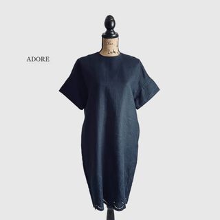 ◆幻◆ 希少新品 定価4.4万円 ADORE オックスデニムワンピース