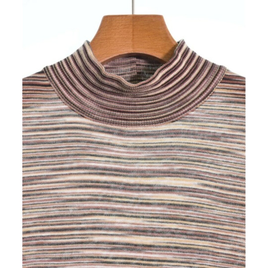 MISSONI(ミッソーニ)のMISSONI ニット・セーター -(L位) ベージュx白等(ボーダー) 【古着】【中古】 メンズのトップス(ニット/セーター)の商品写真