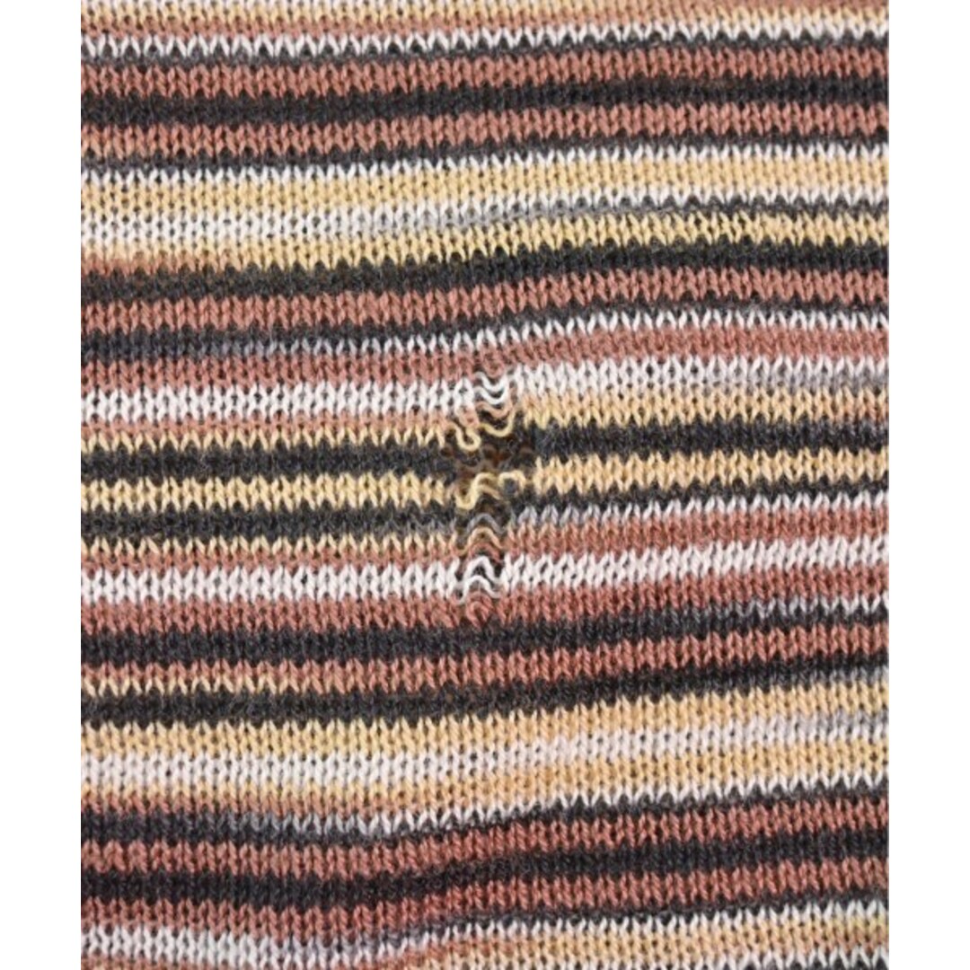 MISSONI(ミッソーニ)のMISSONI ニット・セーター -(L位) ベージュx白等(ボーダー) 【古着】【中古】 メンズのトップス(ニット/セーター)の商品写真