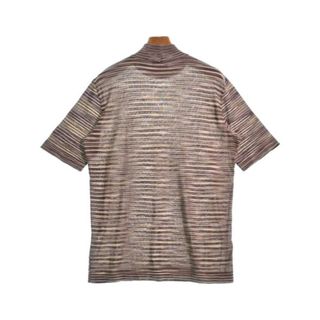 MISSONI ニット・セーター 54(XXL位) 紺x黄xベージュ(総柄)