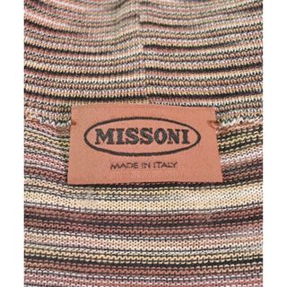 MISSONI ニット・セーター 54(XXL位) 紺x黄xベージュ(総柄)