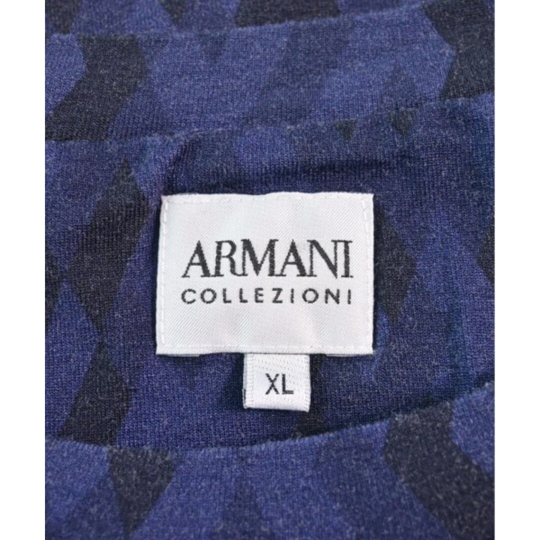 ARMANI COLLEZIONI(アルマーニ コレツィオーニ)のARMANI COLLEZIONI Tシャツ・カットソー XL 紺x黒(総柄) 【古着】【中古】 メンズのトップス(Tシャツ/カットソー(半袖/袖なし))の商品写真