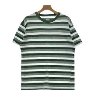 テンダーロイン(TENDERLOIN)のTENDERLOIN Tシャツ・カットソー M 緑x白(ボーダー) 【古着】【中古】(Tシャツ/カットソー(半袖/袖なし))