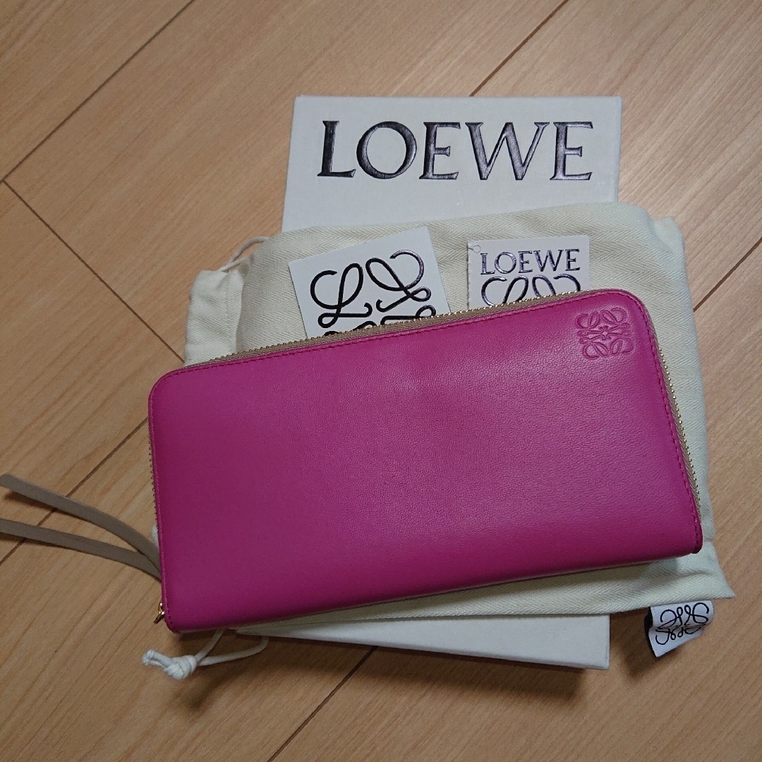 LOEWE    長財布   ピンク