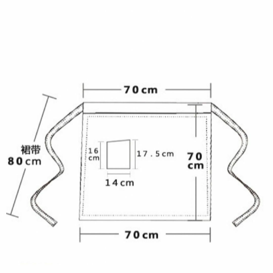 ブラック 黒 ソムリエエプロン ギャルソンエプロン カフェ レストラン 喫茶店 インテリア/住まい/日用品のキッチン/食器(その他)の商品写真