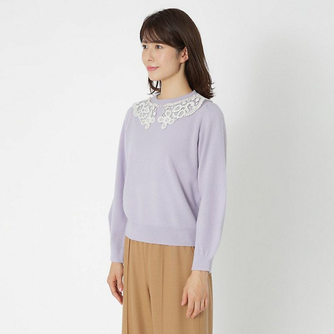 大きいサイズ新品　TO BE CHIC　カシミヤブレンドニット46紫45100円 6