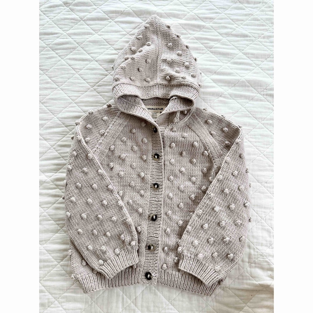 Misha&Puff Hooded Popcorn Cardigan Moon-