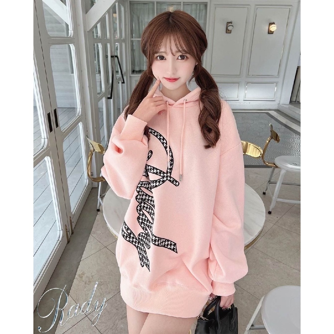 Rady - 【新品未開封】Rady 希少♡千鳥柄ロゴフーディ MR4035 ピンクの