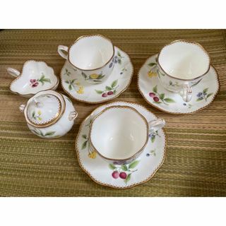 ノリタケ(Noritake)のノリタケ　ぶどう柄ティーセット　高級食器(グラス/カップ)