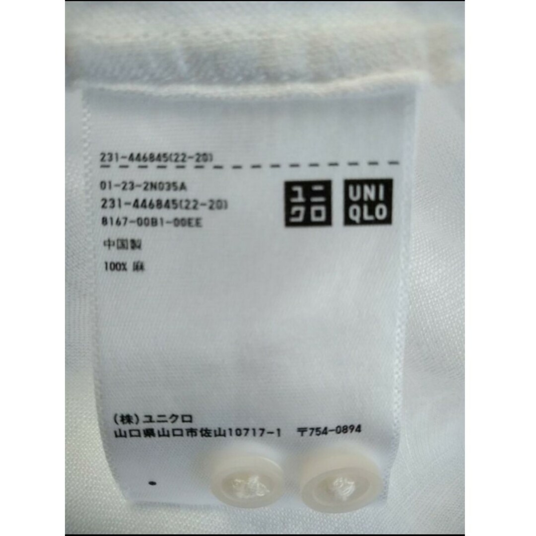 UNIQLO(ユニクロ)の美品❗UNIQLOプレミアムリネンシャツ❗ レディースのトップス(シャツ/ブラウス(長袖/七分))の商品写真