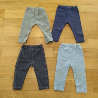 ユニクロ(UNIQLO)の80cm ユニクロ　レギンス　4枚セット　男の子　女の子(パンツ)