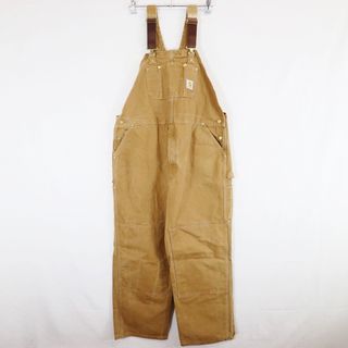 カーハート(carhartt)のSALE/ 2000年代 メキシコ製 Carhartt Bib Carpenter Overalls ワーク ストリート ダック地 ブラウン系 (メンズ 46×32) 中古 古着 N5700(サロペット/オーバーオール)