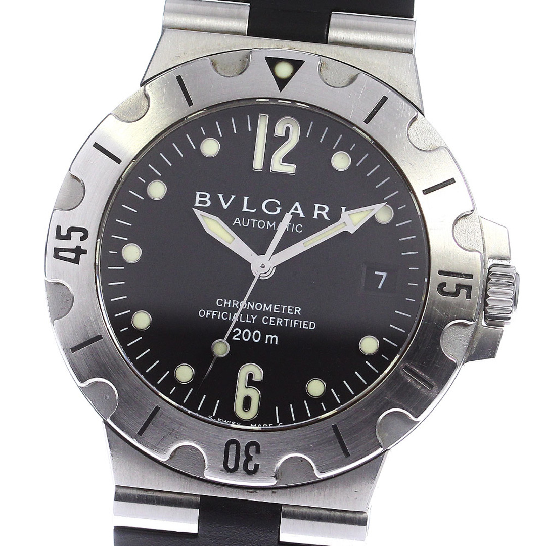 訳あり ブルガリ BVLGARI SD38S ディアゴノ スクーバ デイト 自動巻き メンズ _769604