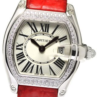 カルティエ(Cartier)のカルティエ CARTIER WE500260 ロードスター ダイヤベゼル K18WG クォーツ レディース 保証書付き_760411(腕時計)