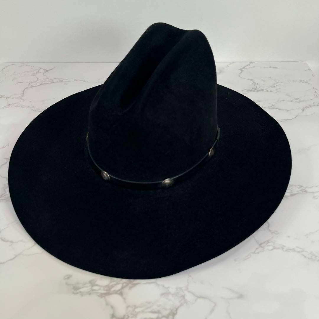 【60s】ステットソン/STETSON ハット　4X ビーバー　コンチョ　黒色JOEYscollection