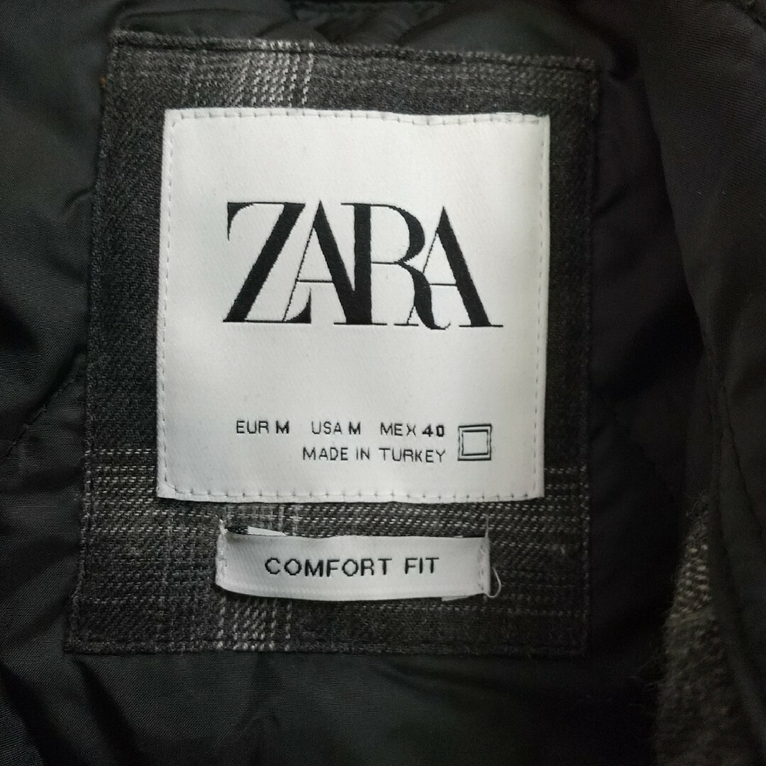 ZARAザラMAN  キルティングチェック　シャツジャケット　サイズS未使用品