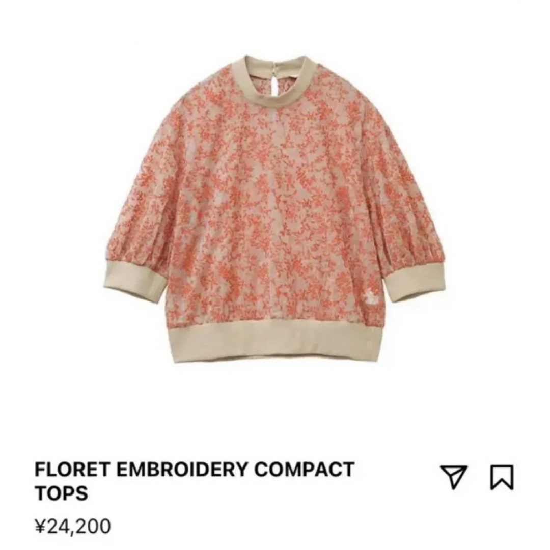 clane FLORET EMBROIDERY COMPACT TOPS クラネ