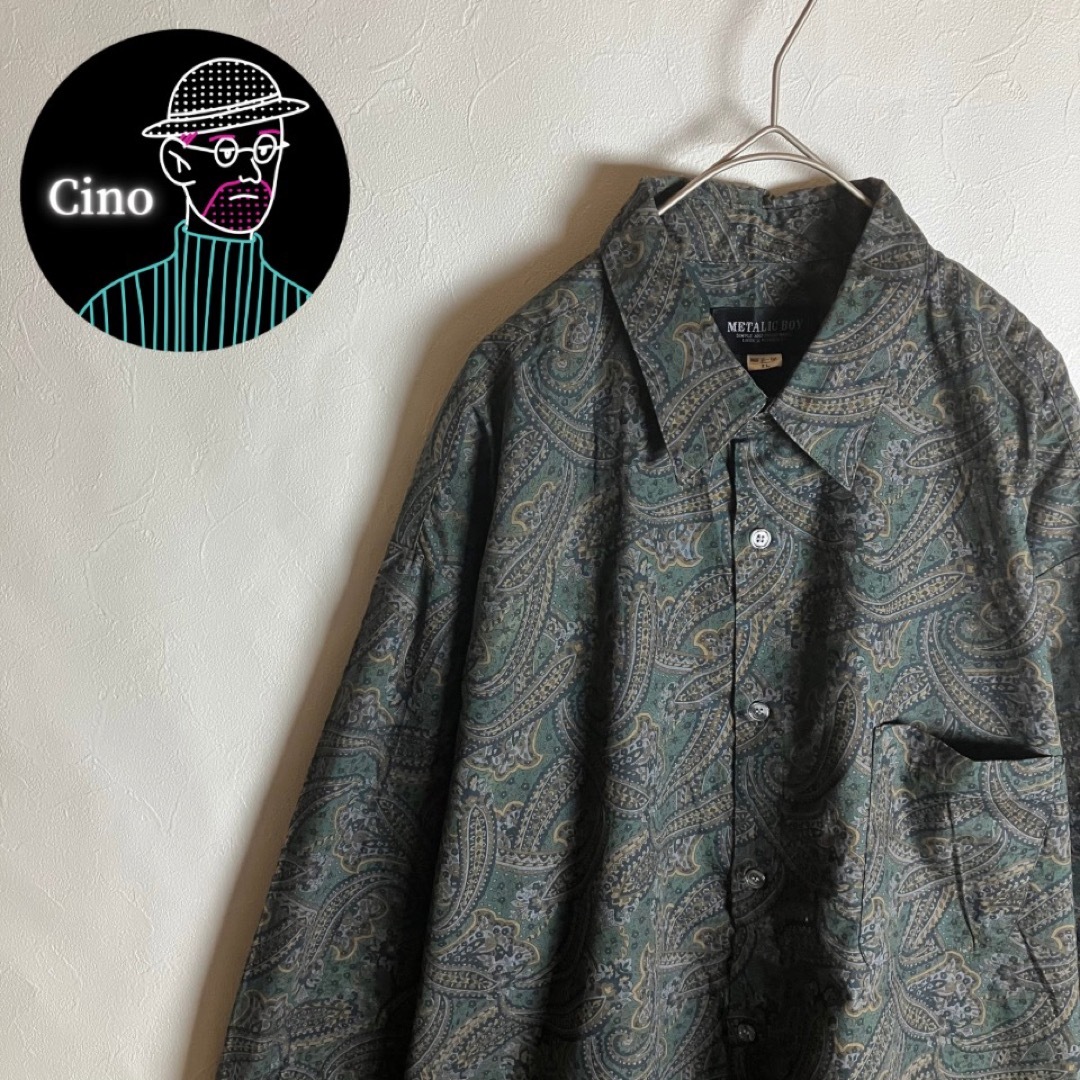 うどん様専用 90s ヴィンテージ 総柄 花柄 ペイズリー 幾何学 シャツ うどん様専用 90s ヴィンテージ 総柄 花柄 ペイズリー 幾何学 シャツ