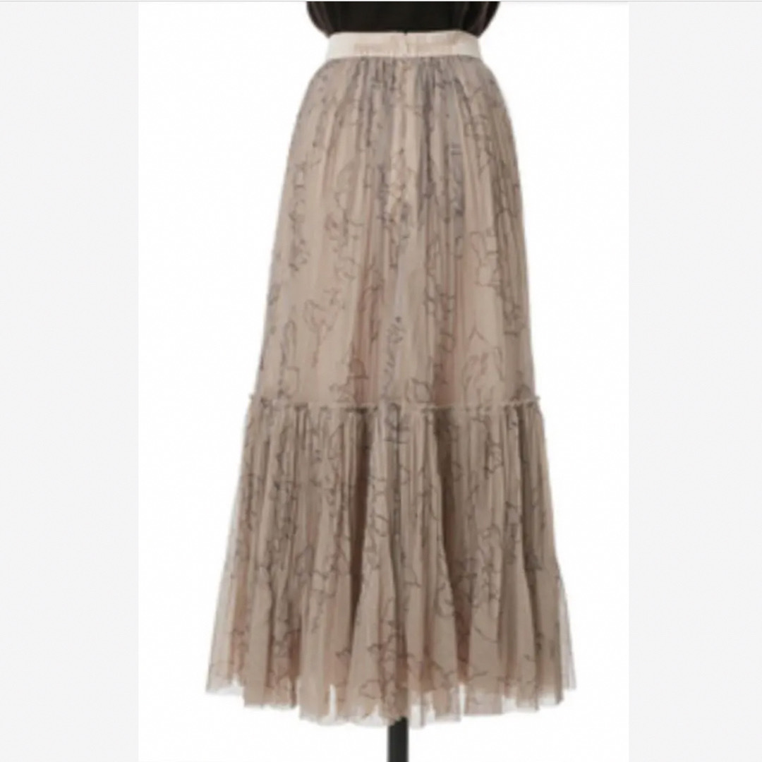Herlipto Rose Pleated Tulle Skirt - ロングスカート