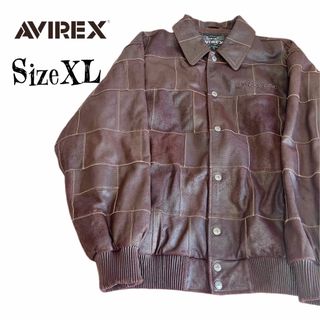 AVIREX - レザーシャツ ジャケット AVIREX アヴィレックス XL 本革