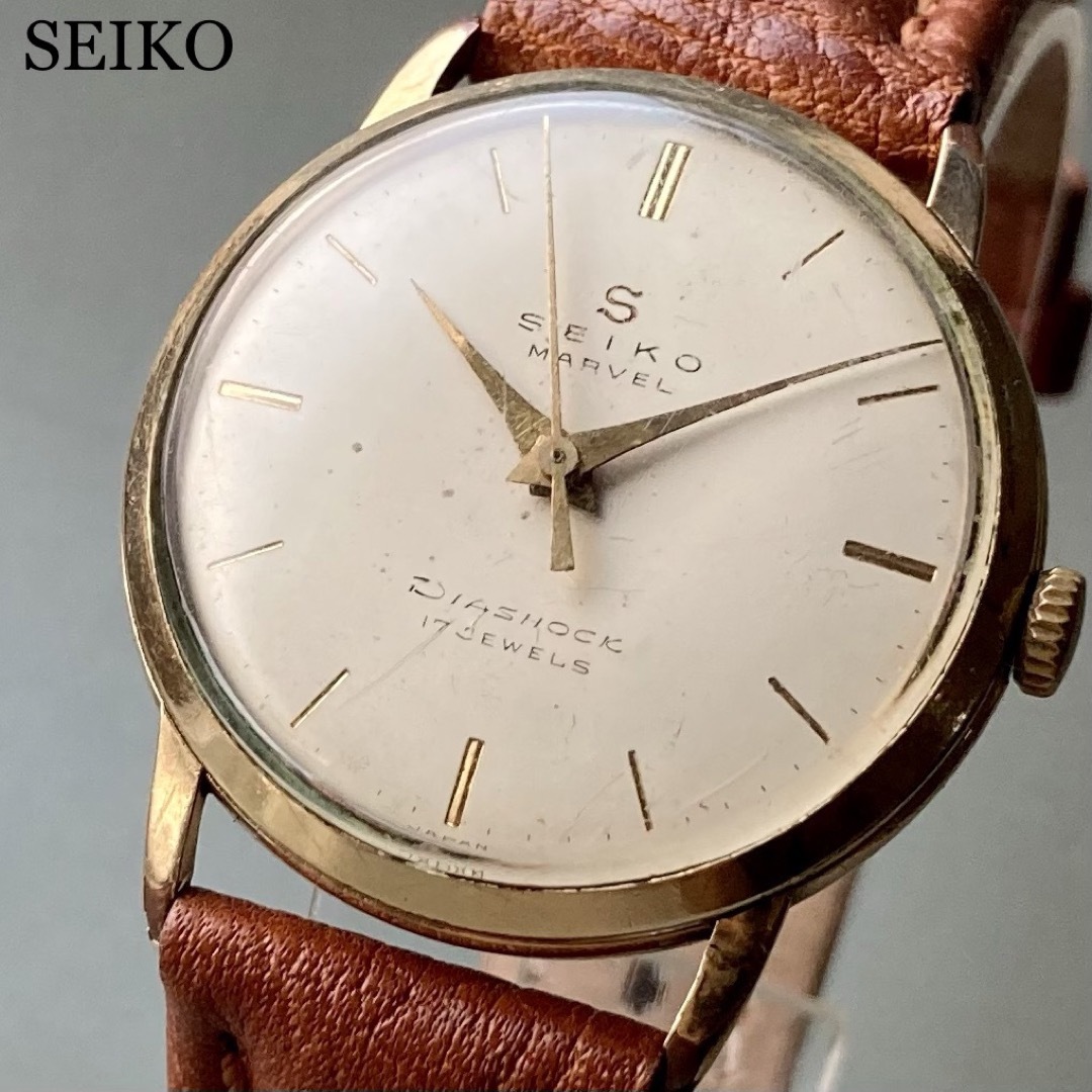【動作品】セイコー SEIKO マーベル 腕時計 1956年 手巻き メンズ