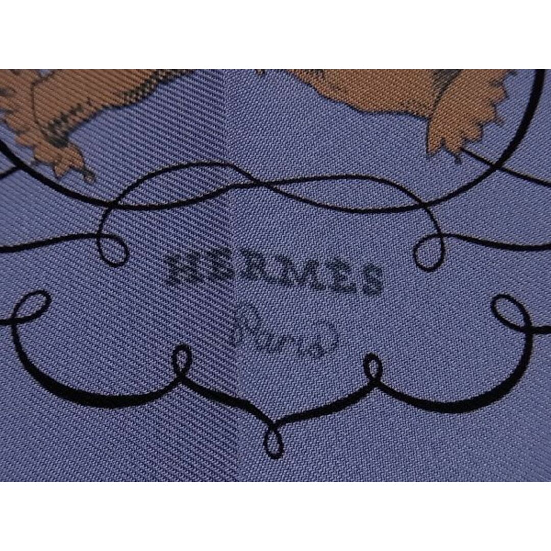 ■新品■未使用■ HERMES エルメス L’ART D’ECRIRE 【書の芸術】カレ40 プチカレ シルク100% スカーフ レディース ブルー系 AR2053 3
