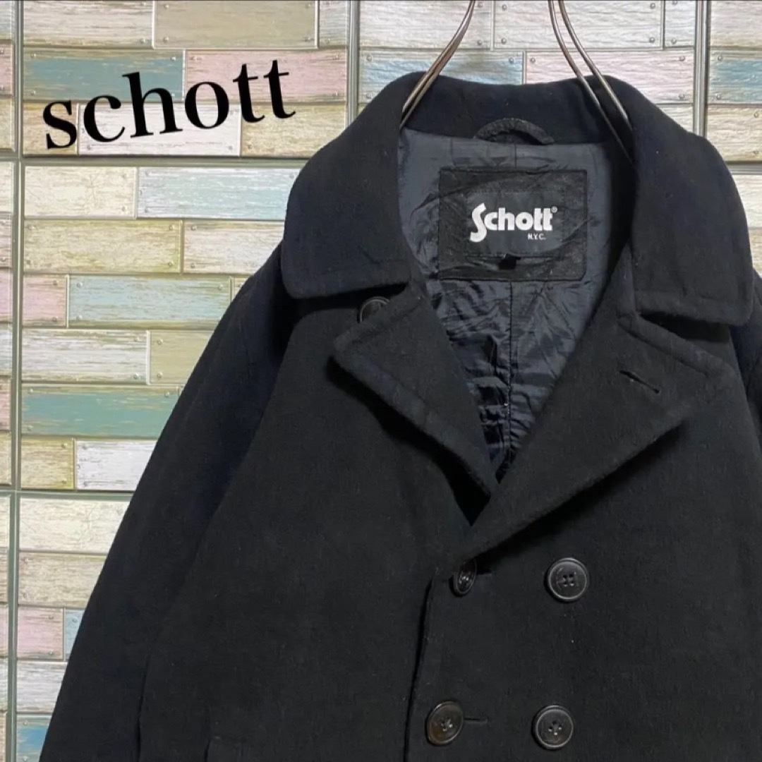 schott ショット　ピーコート　ワッペンロゴ