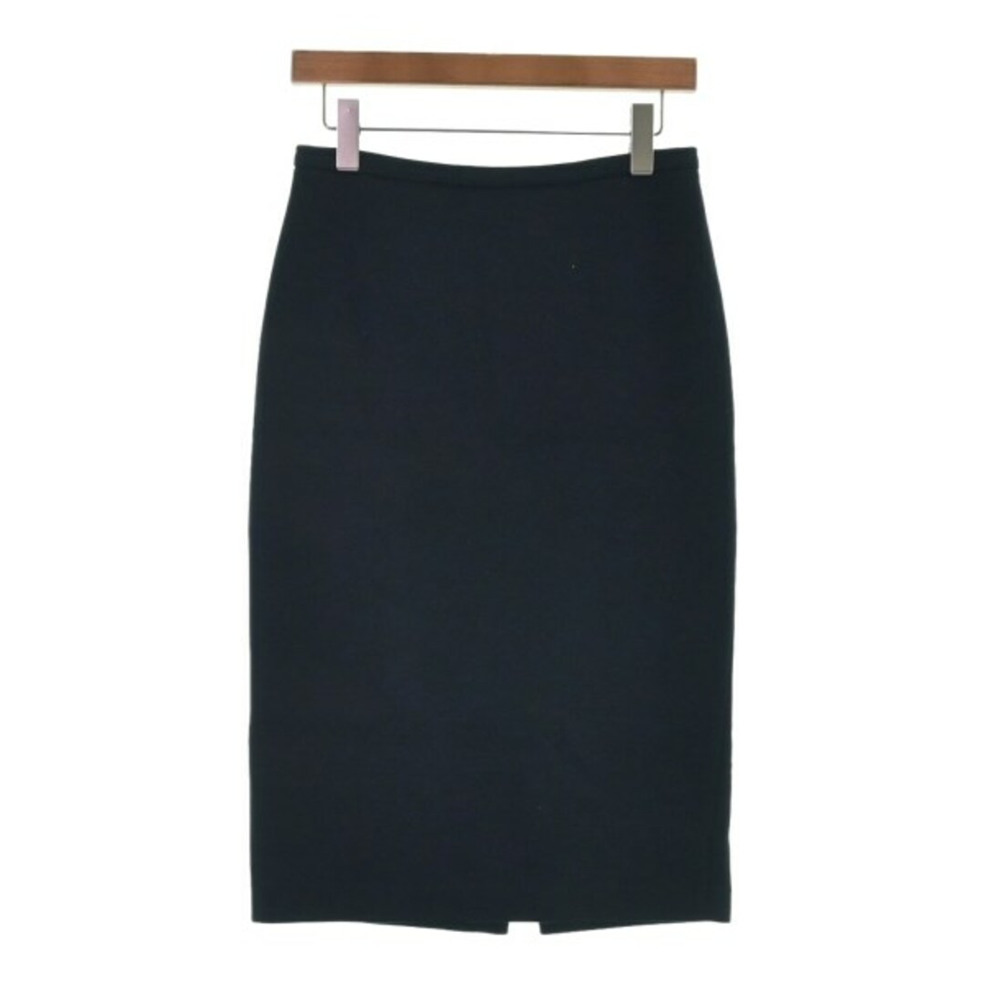 美品 マックスマーラ Max Mara スカート フレアスカート ひざ丈 無地 ウール ボトムス レディース JI42 USA8 FB40(L相当) ネイビー