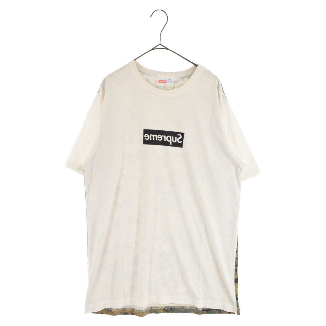 SUPREME シュプリーム 13SS×コムデギャルソン シャツ ドットデジカモフラ柄ミラーボックスロゴ半袖Tシャツカットソー ホワイトのサムネイル