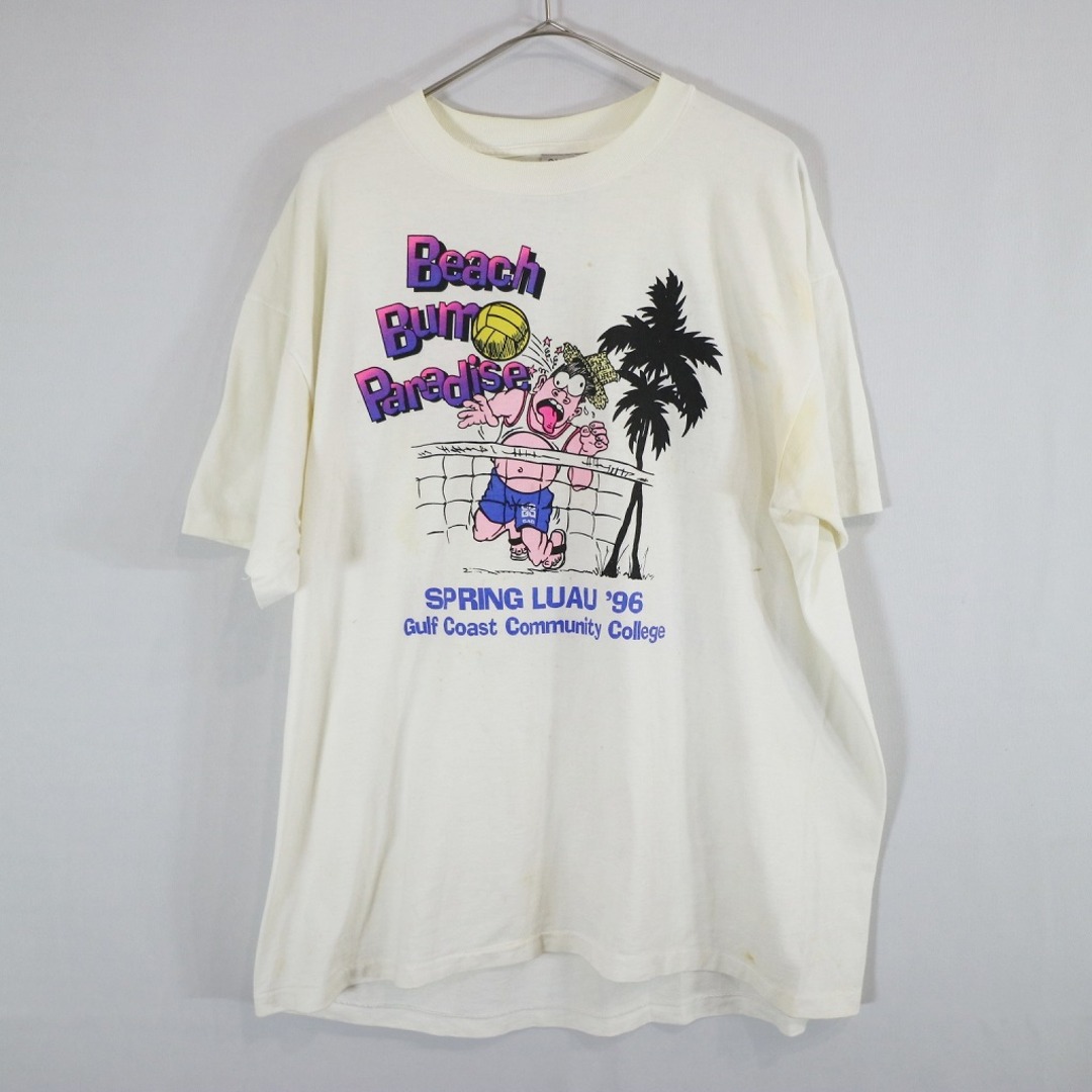 SALE/ 90年代 USA製 ONEITA オニータ Beach Bum Paradise 半袖Ｔシャツ シングルステッチ 両面プリント  (メンズ XL)   N5716