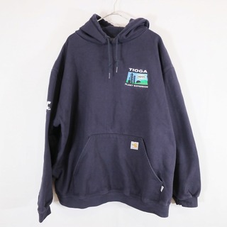 carhartt - 90s 古着 カーハート パーカー XL ロゴプリント 袖プリント ...