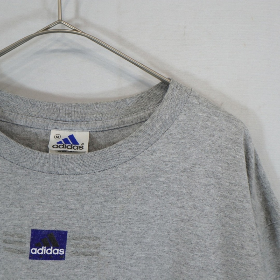 adidas(アディダス)の2000年代～ adidas アディダス ロゴプリント 半袖Ｔシャツ Y2K グレー (メンズ M) 中古 古着 N5767 メンズのトップス(Tシャツ/カットソー(半袖/袖なし))の商品写真