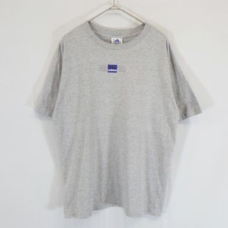 アディダス(adidas)の2000年代～ adidas アディダス ロゴプリント 半袖Ｔシャツ Y2K グレー (メンズ M) 中古 古着 N5767(Tシャツ/カットソー(半袖/袖なし))