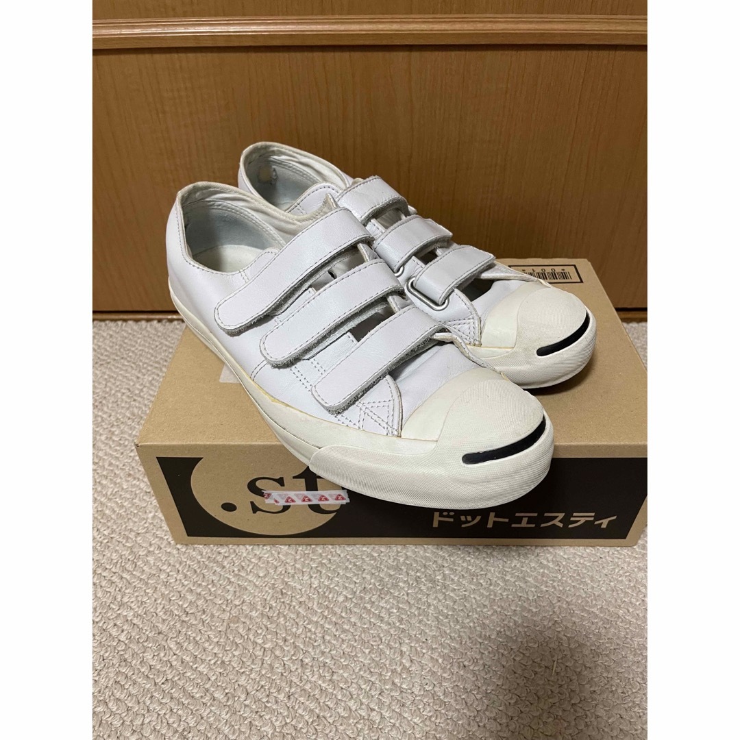 CONVERSE - コンバース ジャックパーセル ベルクロ レザー 白 CONVERSE - コンバース ジャックパーセル ベルクロ レザー 白