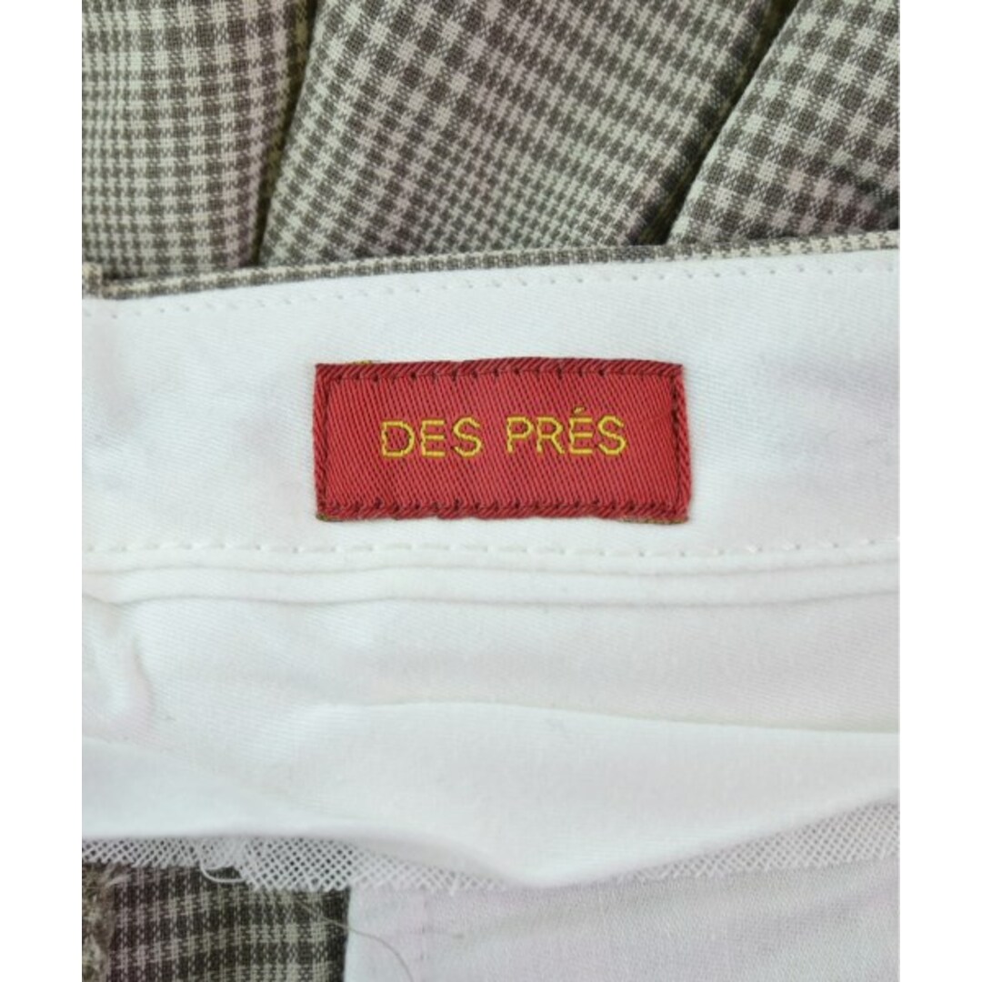 DES PRES(デプレ)のDES PRES スラックス 38(M位) ベージュxグレー(グレンチェック) 【古着】【中古】 レディースのパンツ(その他)の商品写真