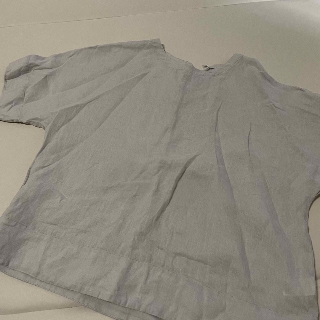 MUJI (無印良品)(ムジルシリョウヒン)の無印良品　オーガニックリネン洗いざらし半袖ブラウス レディースのトップス(シャツ/ブラウス(半袖/袖なし))の商品写真