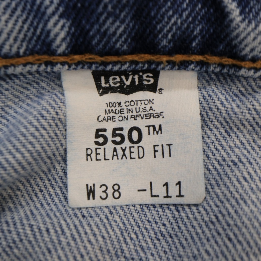 Levi's(リーバイス)の90年代  USA製  Levi's リーバイス 550  デニムショーツ  ストリート   Y2K  ブルー  (メンズ 38×11) 中古 古着 N5832 メンズのパンツ(ショートパンツ)の商品写真