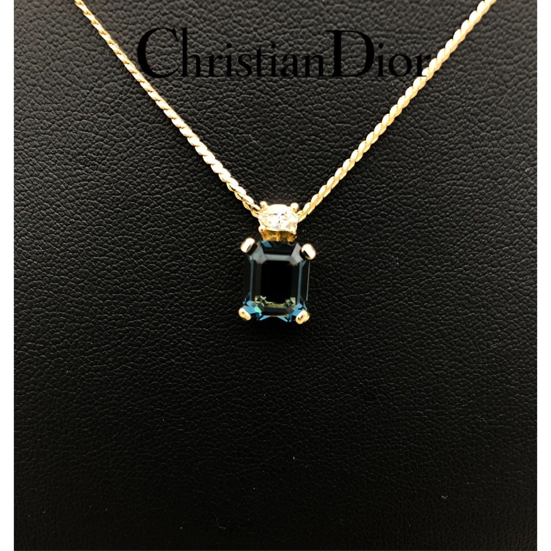 Christian Dior スクエア カラーストーン ネックレス