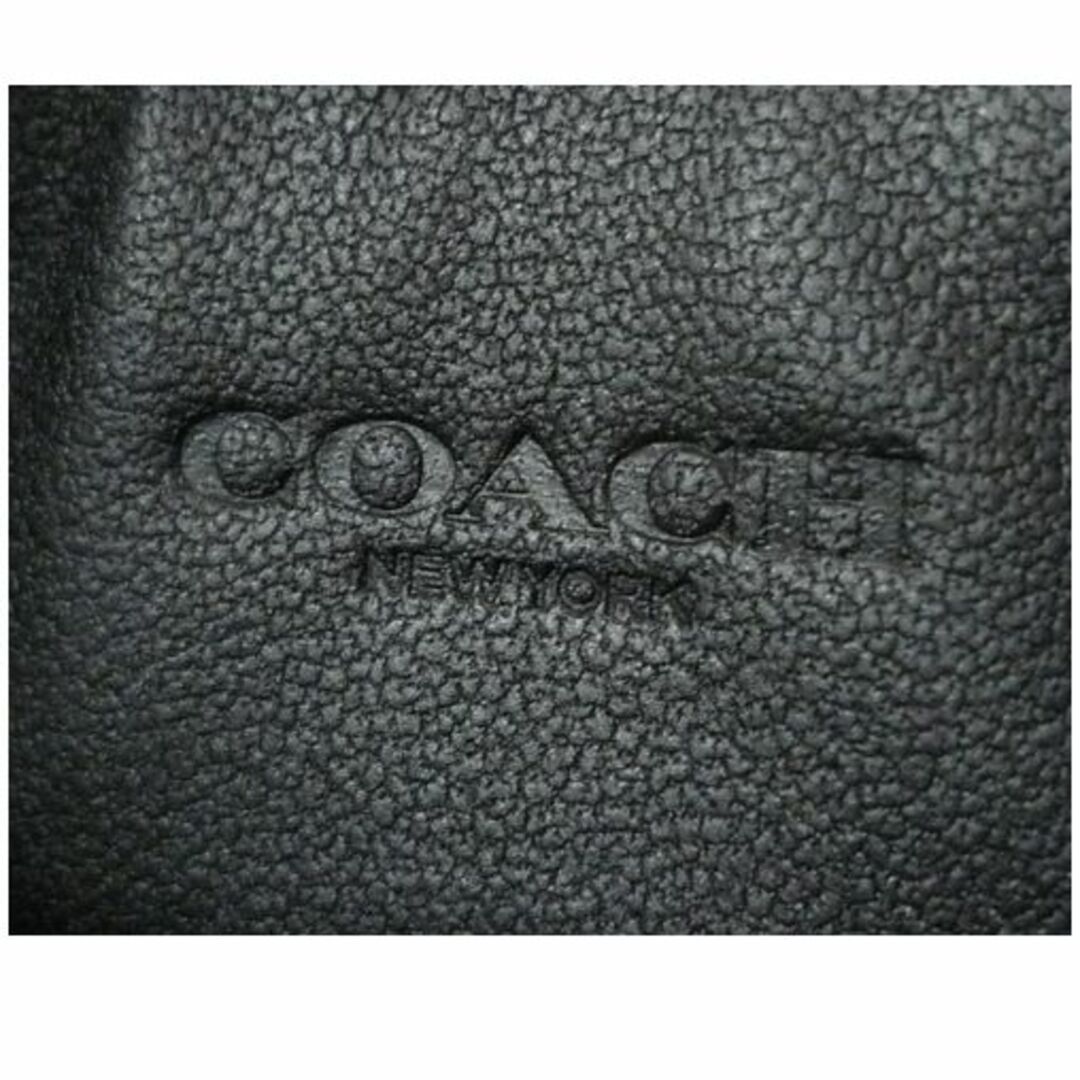 美品 COACH コーチ ブラック 黒 レザー カードケース コインケース 3