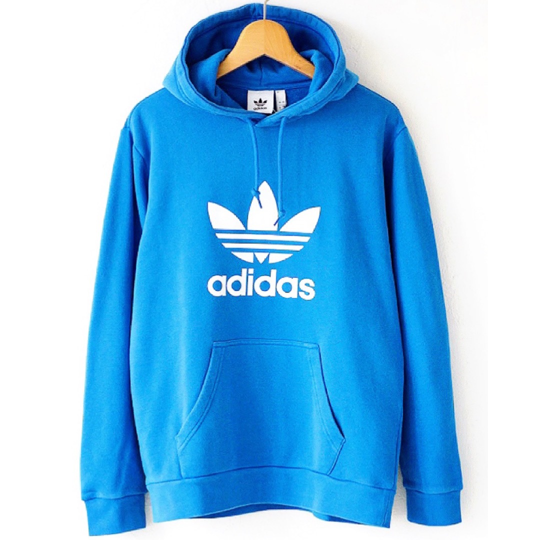 adidasoriginals ブルー パーカー  スウェット ビッグロゴ