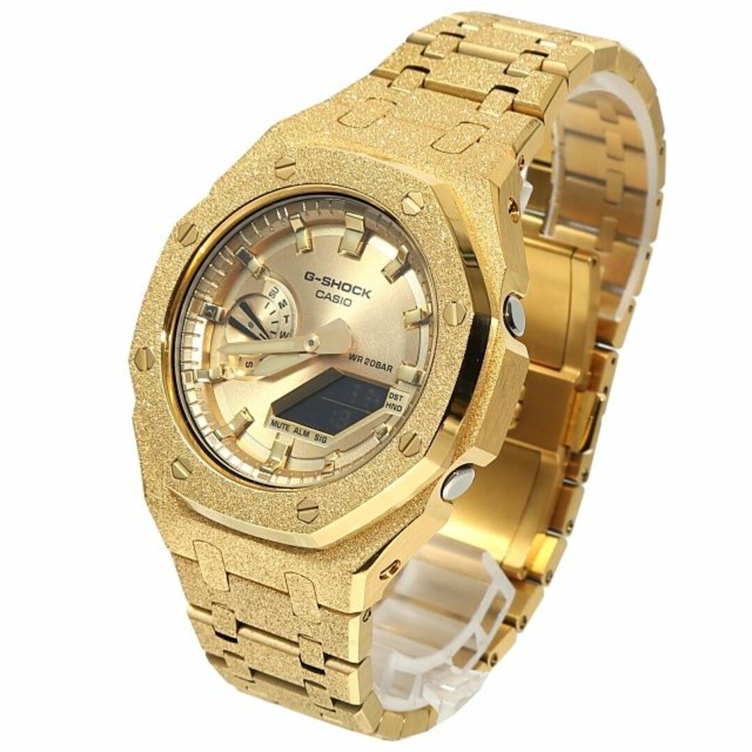 G-SHOCK GA2100gb GARISH GOLD フロステッド カスタム カシオーク ゴールドダイアル ステンレス製 艶消しモデル