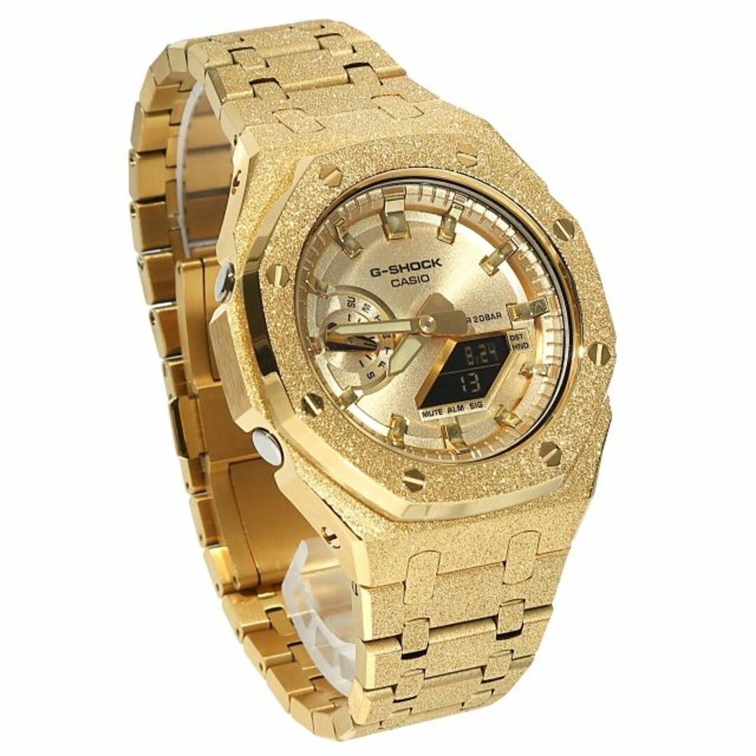 G-SHOCK GA2100gb GARISH GOLD フロステッド カスタム カシオーク ゴールドダイアル ステンレス製 艶消しモデル