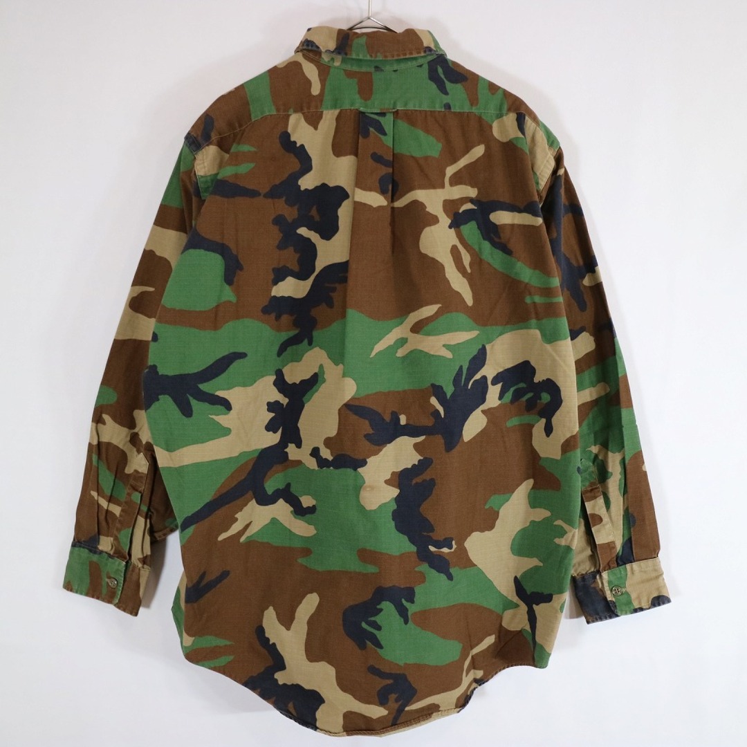 SALE/ 90年代 USA製 L.L.Bean エルエルビーン ハンティング 長袖シャツ ミリタリー ガンパッチ付き カモ (メンズ XL) N5858 1
