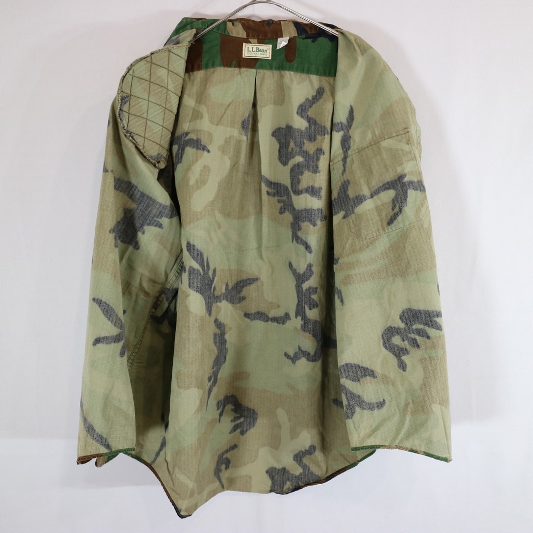 SALE/ 90年代 USA製 L.L.Bean エルエルビーン ハンティング 長袖シャツ ミリタリー ガンパッチ付き カモ (メンズ XL) N5858 2