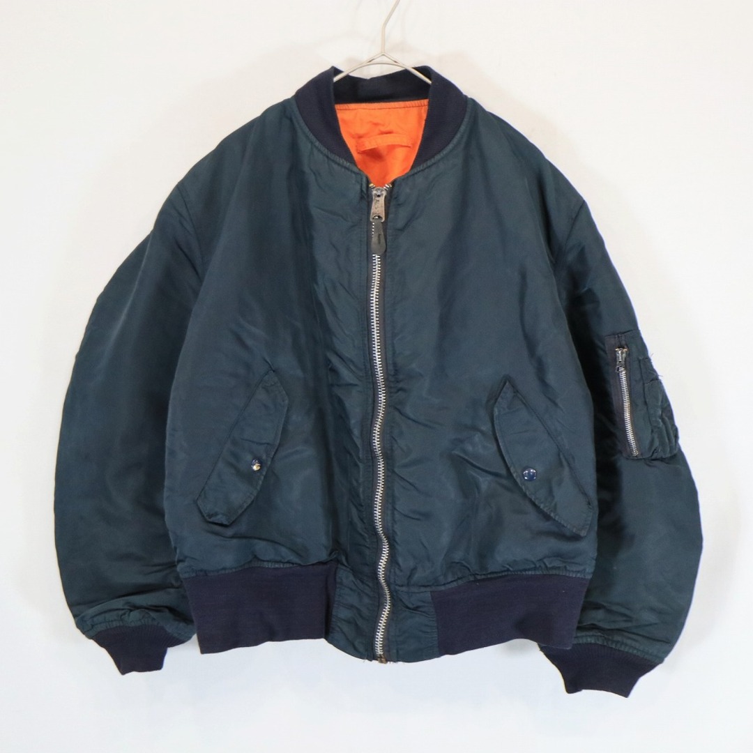 SALE/ ALPHA INDUSTRIES アルファ インダストリーズ フライトジャケット ジャケット リバーシブル ブラック (メンズ XL)   N5875