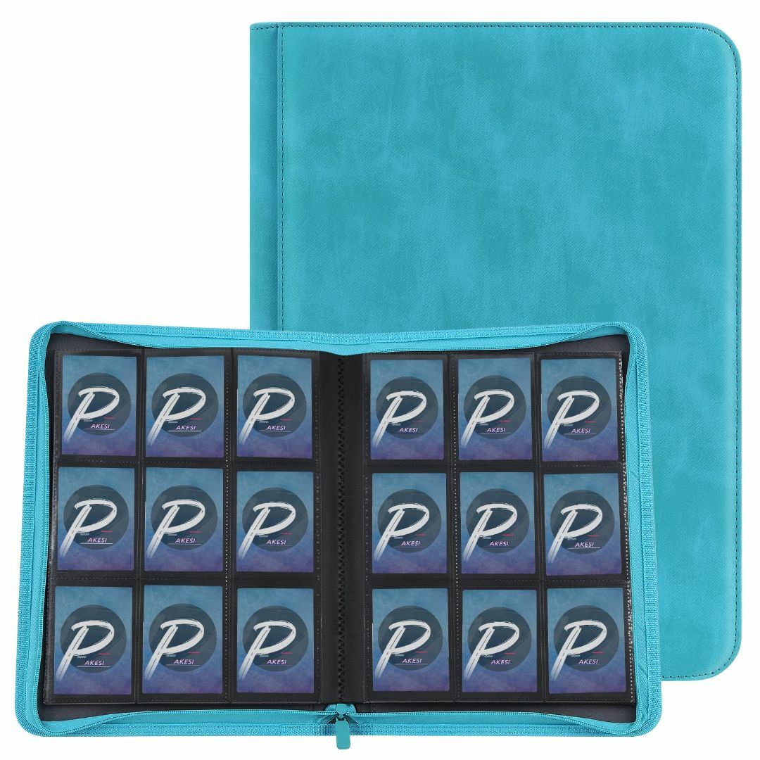 PAKESI 9-ポケットコレクション名刺ホルダー360カードコレクションPUレ