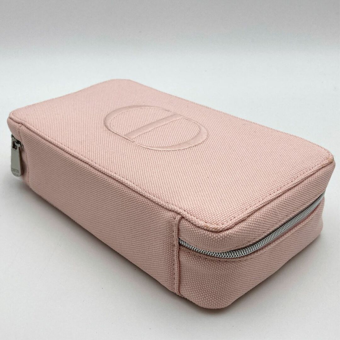 未使用品 Dior ディオール ノベルティ ポーチ バニティポーチ 小物入れ ピンク キャンバス レディース C400172073 美品 USED 6