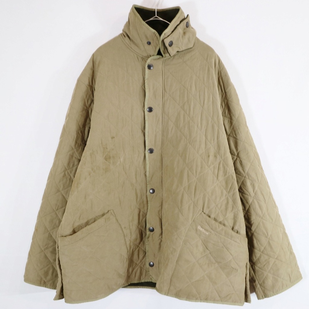 SALE/ Barbour バブアー マイクロファイバーポーラーキルトジャケット 防寒  ユーロ  ヨーロッパ ベージュ (メンズ XXL)  N5894